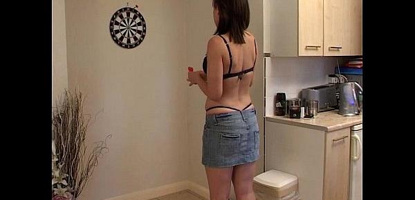  3 Girls play Strip Darts